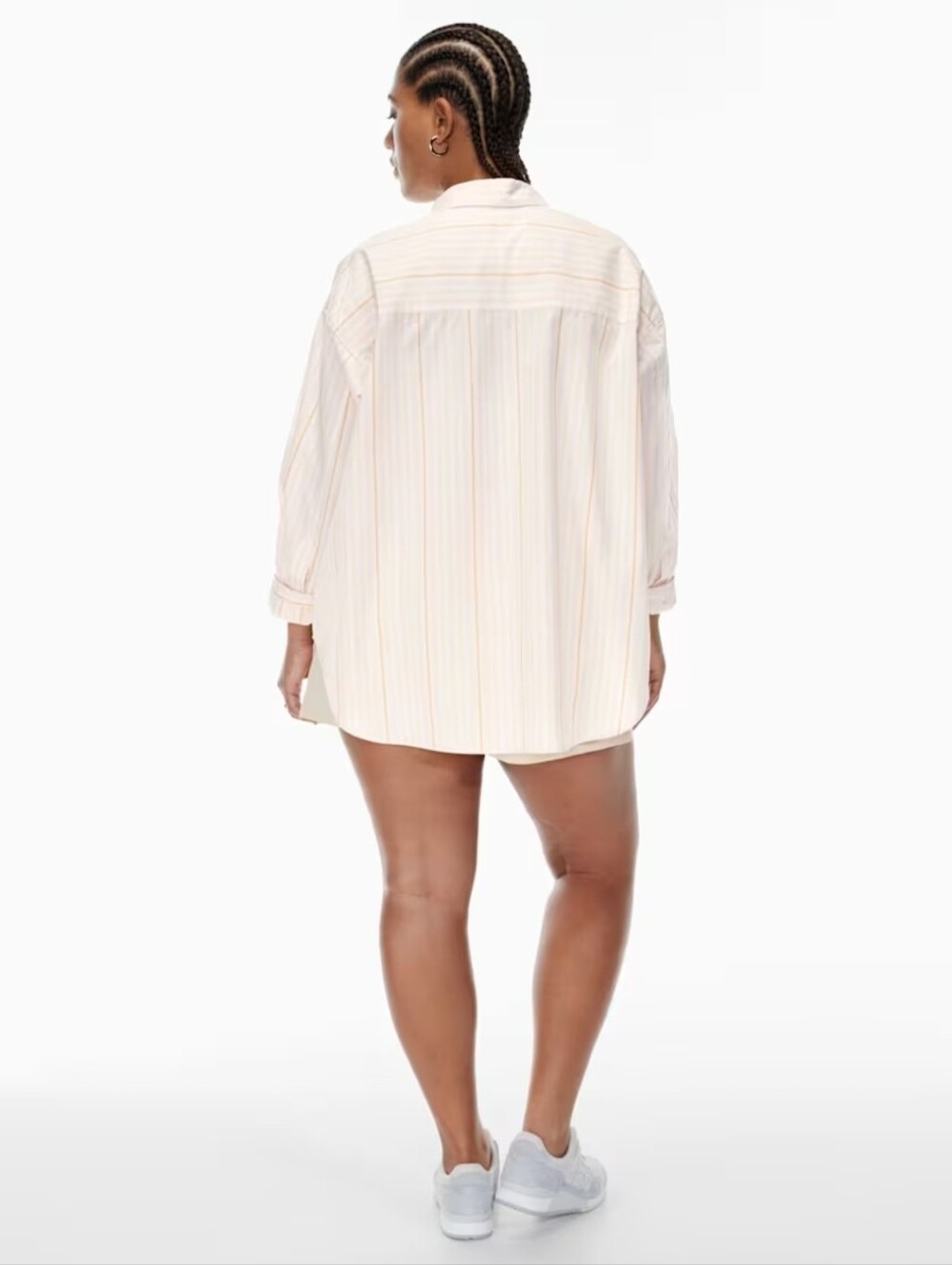Aritzia Wilfred Free Relaxed Oversized Drop Shoulder Stripe Poplin Shirt 2XS - Picture 5 of 16